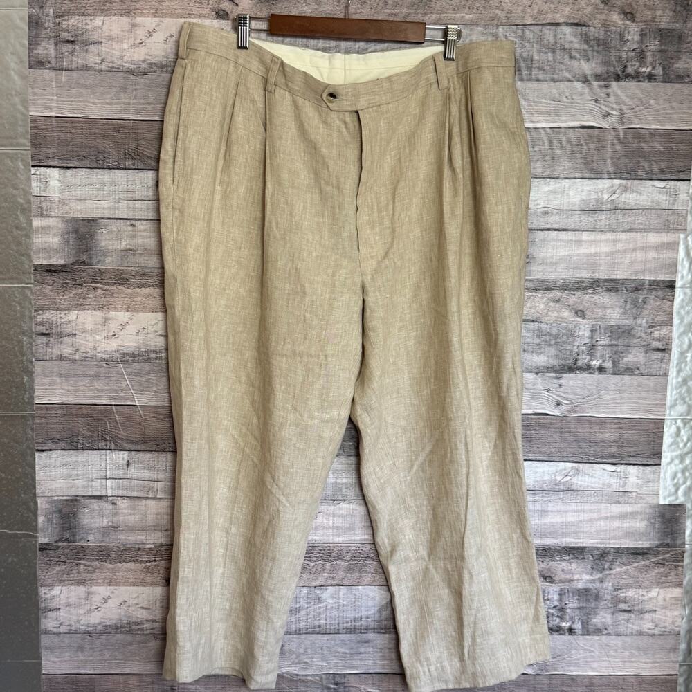 Jos. A. Bank Men's Linen Cargo Pants in Tan